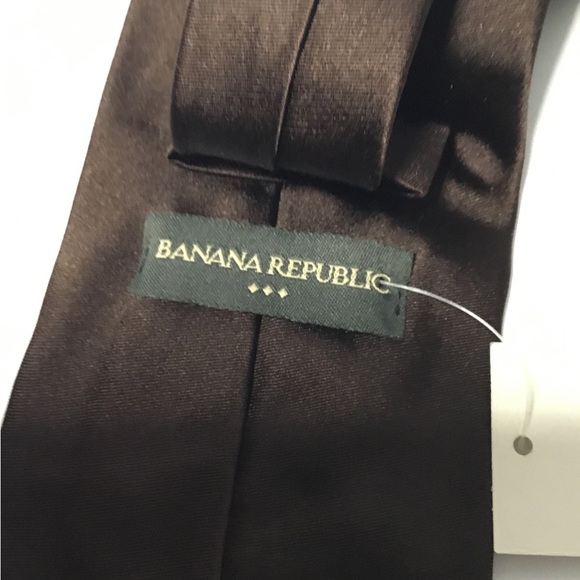 Banana Republic Factory Men’s Brown 100% Silk Necktie NWT - Picture 5 of 5